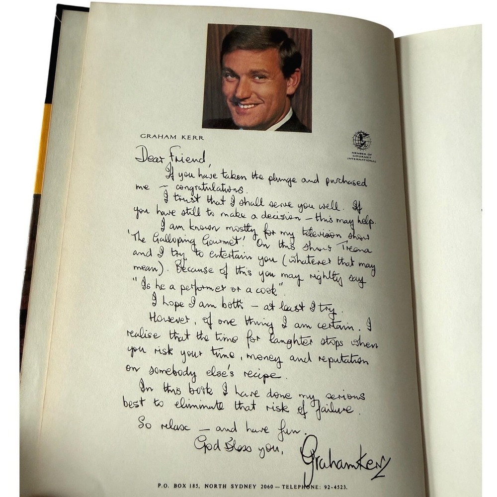 Graham Kerr Cookbook Galloping Gourmet Vintage 1960s MCM Retro Kitchen Hardcover - Picture 5 of 11